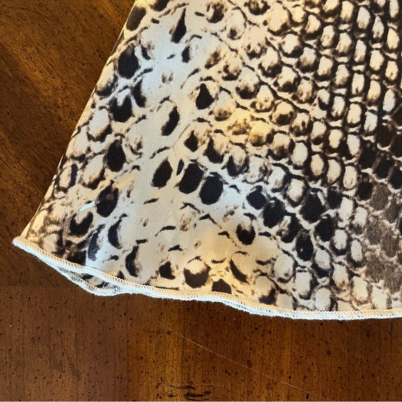 Blu Moon Snake Skin Mini Dress 100% Silk Size 1 - Picture 5 of 10